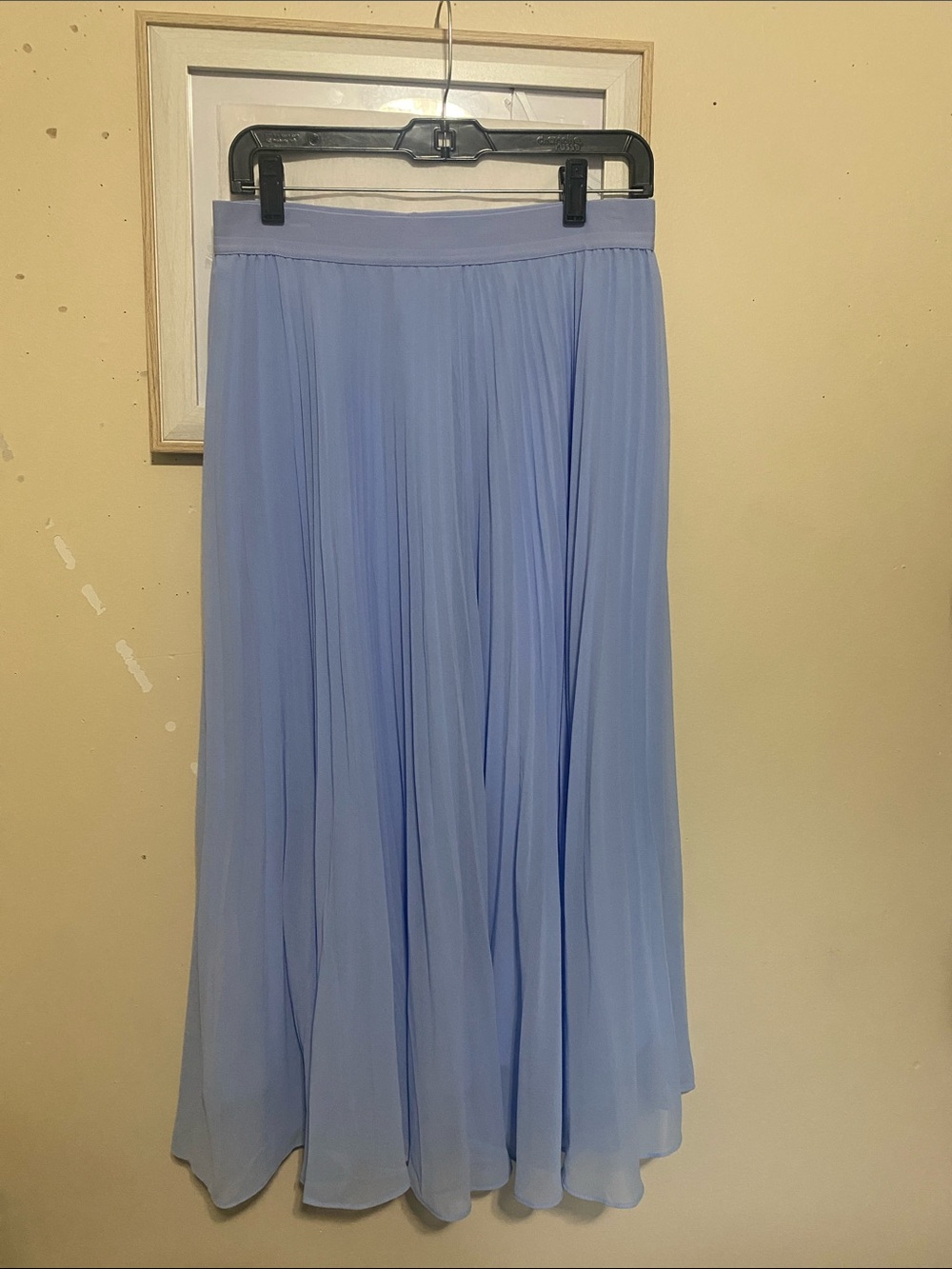 NWT Gentle Fawn Blue Serenade for The Jilly Box Lt Blue Pleated Maxi Skirt Sz M